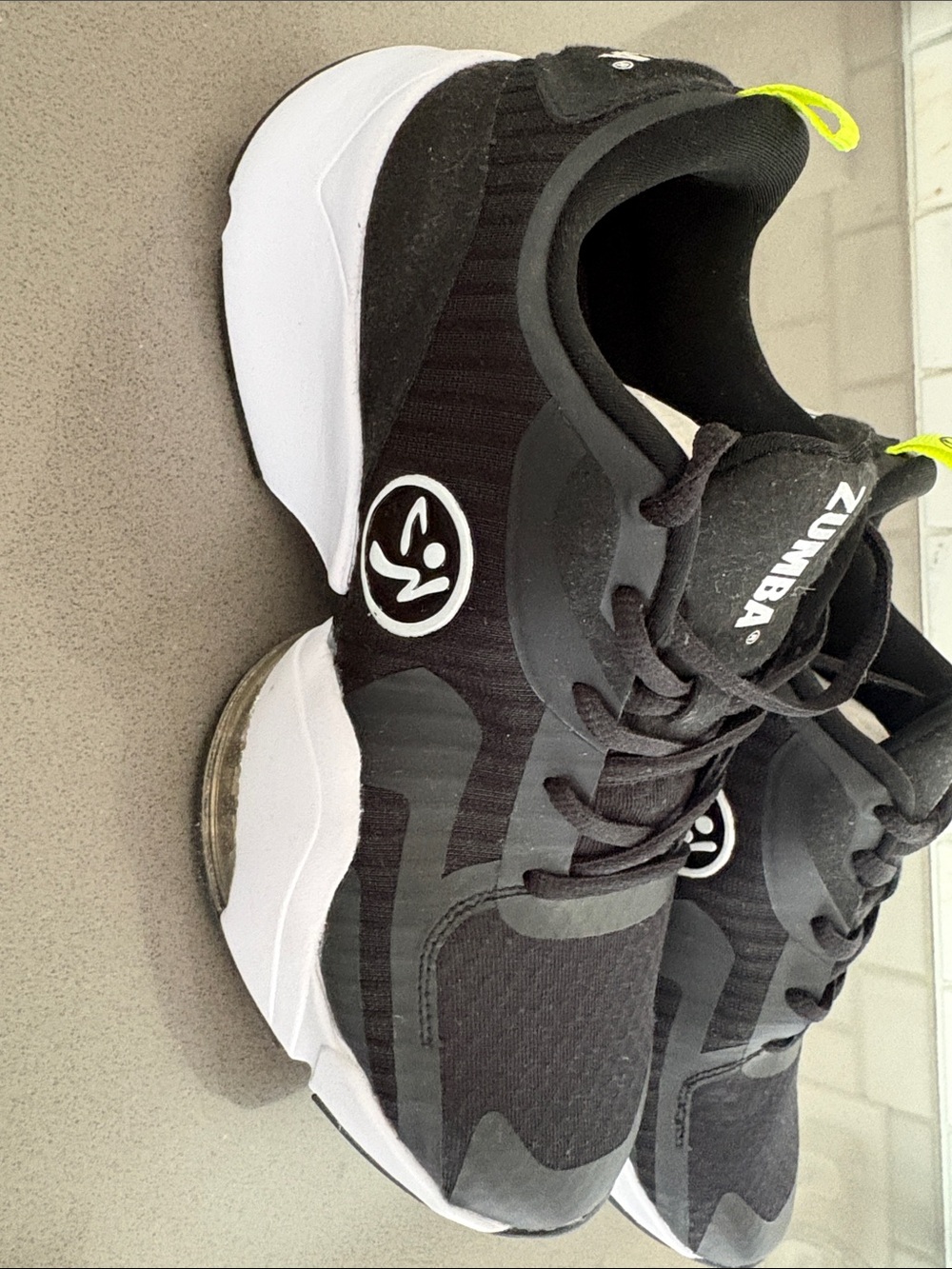 Zumba Fitness Black Women's Dance Sneakers with White Insole - Picture 2 of 5